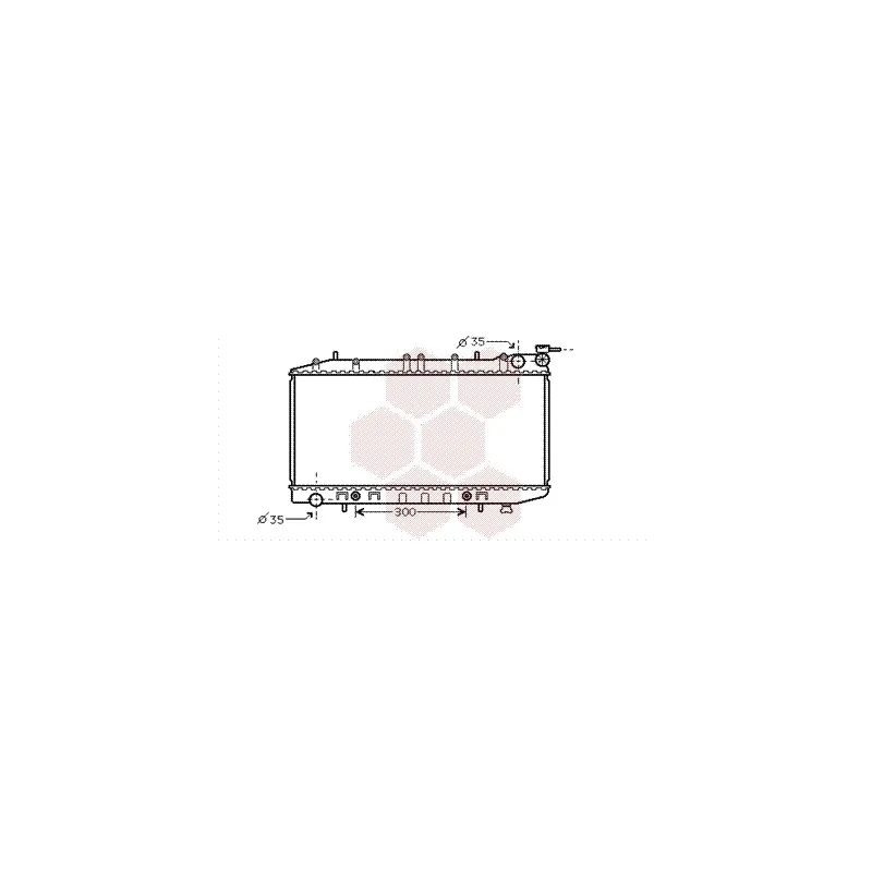 Radiateur, refroidissement du moteur VAN WEZEL 13002203