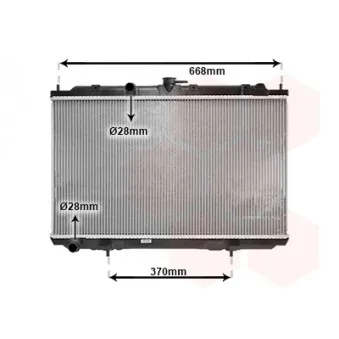 Radiateur, refroidissement du moteur VAN WEZEL 13002217
