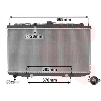 Radiateur, refroidissement du moteur VAN WEZEL 13002218