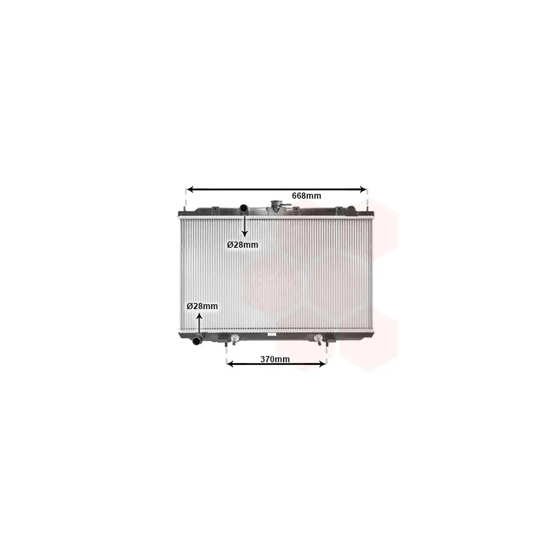 Radiateur, refroidissement du moteur VAN WEZEL 13002219