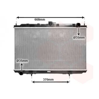 Radiateur, refroidissement du moteur VAN WEZEL 13002220