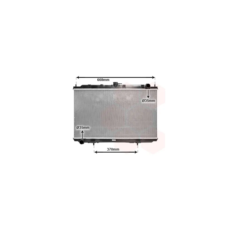 Radiateur, refroidissement du moteur VAN WEZEL 13002220