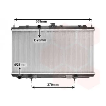 Radiateur, refroidissement du moteur VAN WEZEL 13002221
