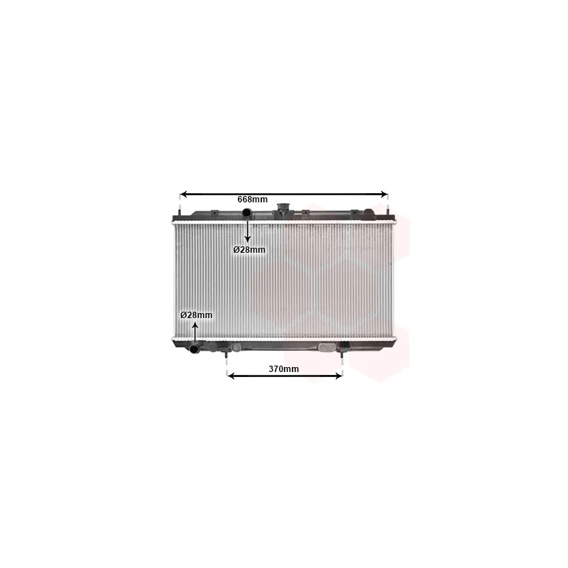 Radiateur, refroidissement du moteur VAN WEZEL 13002221