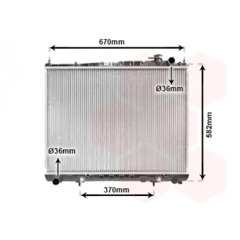 Radiateur, refroidissement du moteur VAN WEZEL 13002232