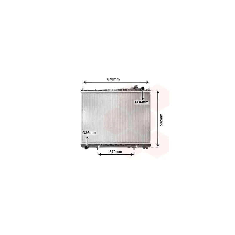 Radiateur, refroidissement du moteur VAN WEZEL 13002232