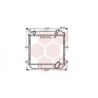 Radiateur, refroidissement du moteur VAN WEZEL 13002233