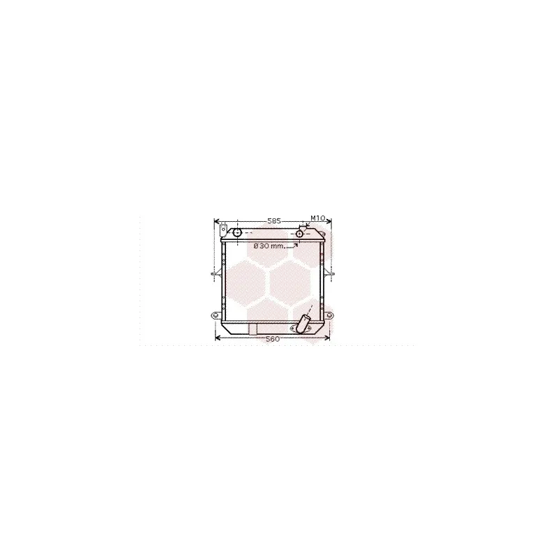 Radiateur, refroidissement du moteur VAN WEZEL 13002233