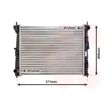 Radiateur, refroidissement du moteur VAN WEZEL 13002235