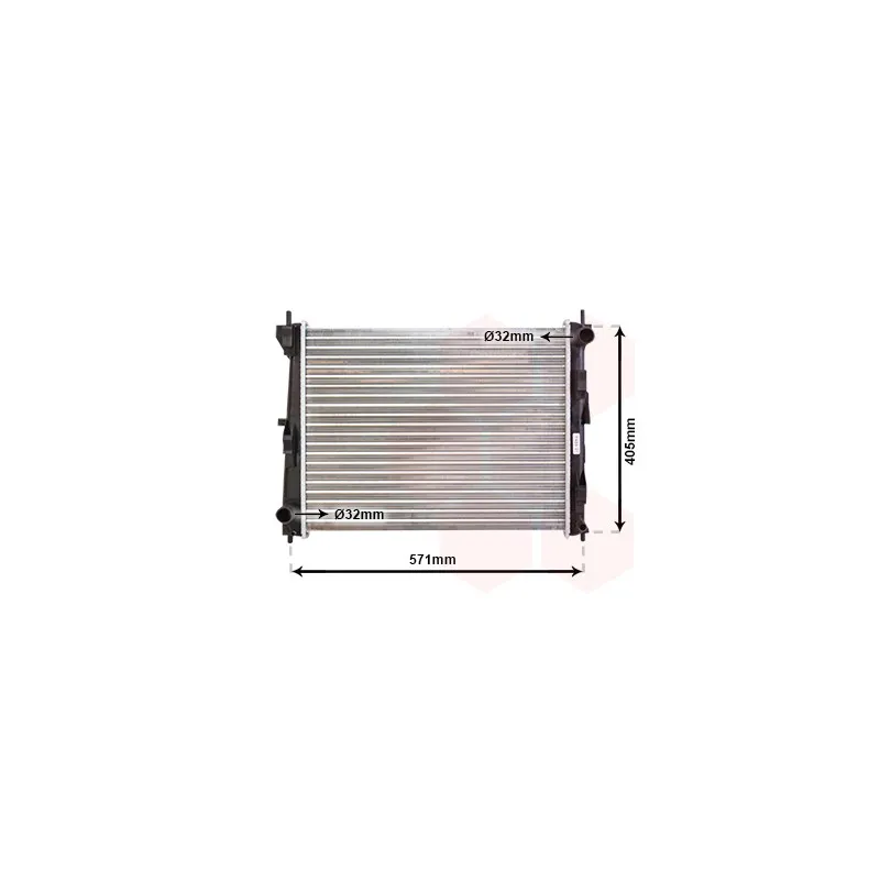 Radiateur, refroidissement du moteur VAN WEZEL 13002235