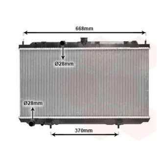 Radiateur, refroidissement du moteur VAN WEZEL 13002237