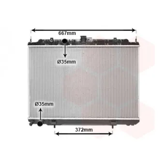 Radiateur, refroidissement du moteur VAN WEZEL 13002238