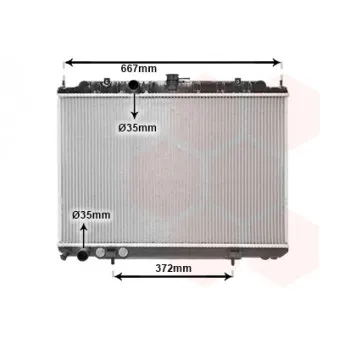 Radiateur, refroidissement du moteur VAN WEZEL 13002239