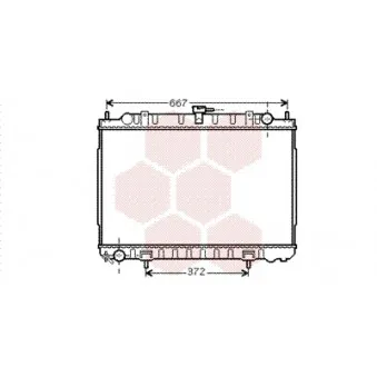 Radiateur, refroidissement du moteur VAN WEZEL 13002240