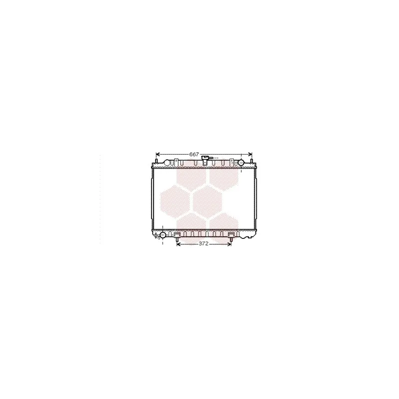 Radiateur, refroidissement du moteur VAN WEZEL 13002240