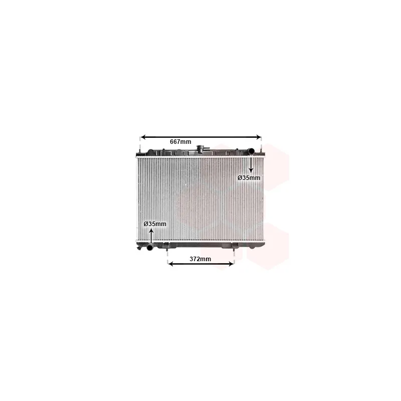 Radiateur, refroidissement du moteur VAN WEZEL 13002241