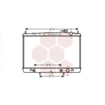 Radiateur, refroidissement du moteur VAN WEZEL 13002242