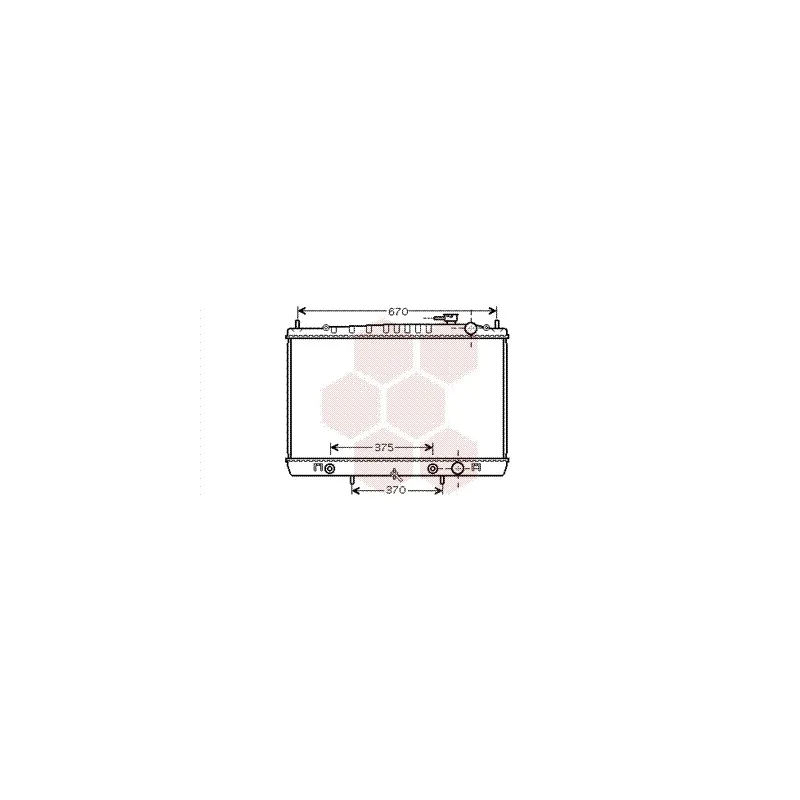 Radiateur, refroidissement du moteur VAN WEZEL 13002242