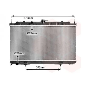 Radiateur, refroidissement du moteur VAN WEZEL 13002245