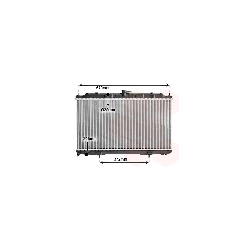 Radiateur, refroidissement du moteur VAN WEZEL 13002245