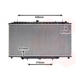 Radiateur, refroidissement du moteur VAN WEZEL 13002246