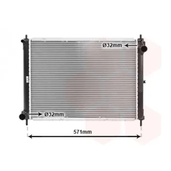 Radiateur, refroidissement du moteur VAN WEZEL 13002249