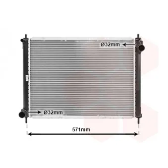 Radiateur, refroidissement du moteur VAN WEZEL 13002250