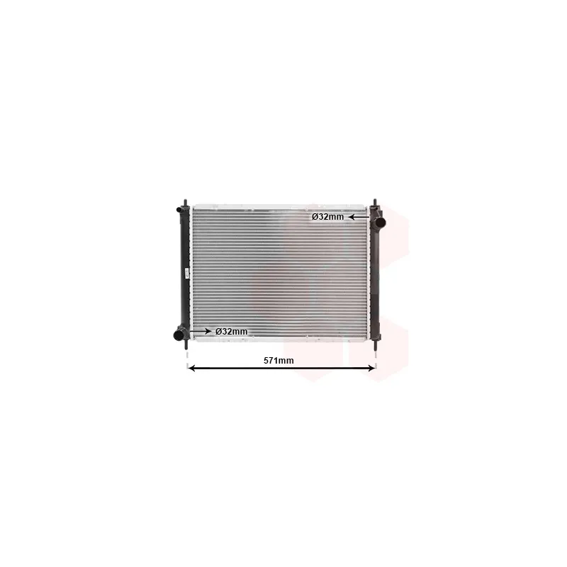 Radiateur, refroidissement du moteur VAN WEZEL 13002250