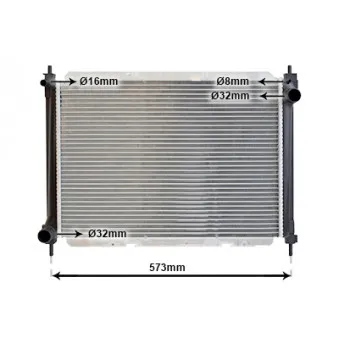 Radiateur, refroidissement du moteur VAN WEZEL 13002261