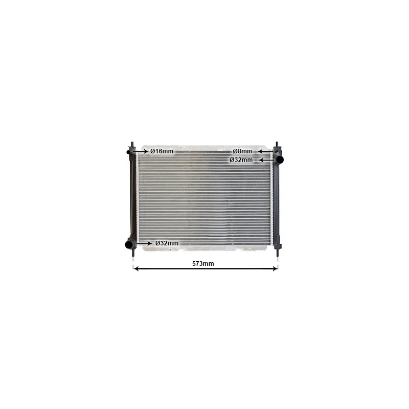 Radiateur, refroidissement du moteur VAN WEZEL 13002261