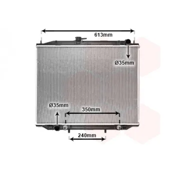 Radiateur, refroidissement du moteur VAN WEZEL 13002262