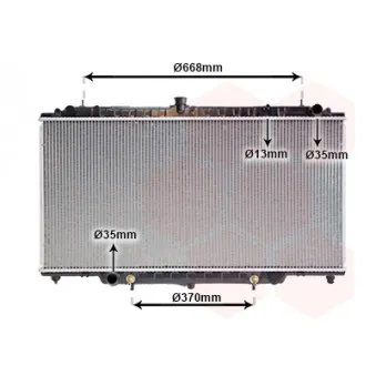 Radiateur, refroidissement du moteur VAN WEZEL 13002264