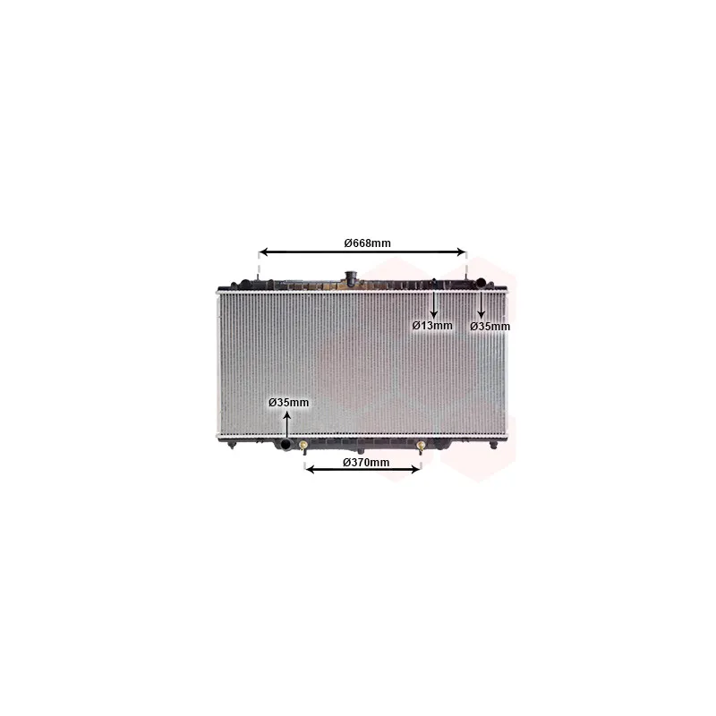 Radiateur, refroidissement du moteur VAN WEZEL 13002264