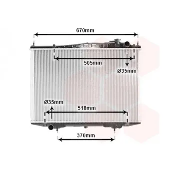 Radiateur, refroidissement du moteur VAN WEZEL 13002266