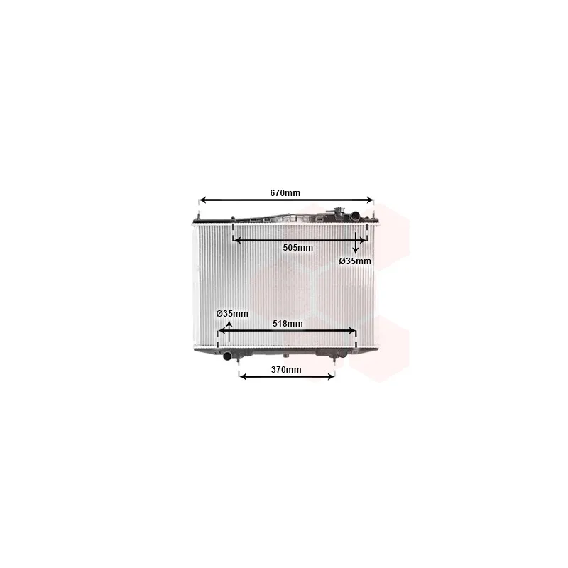 Radiateur, refroidissement du moteur VAN WEZEL 13002266