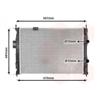 Radiateur, refroidissement du moteur VAN WEZEL 13002279