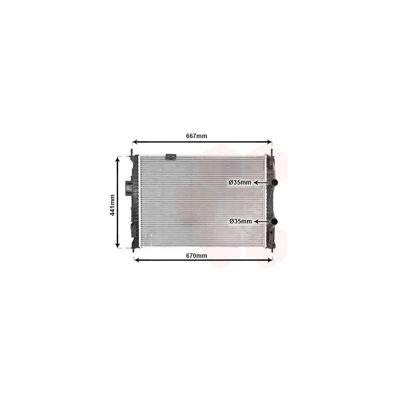 Radiateur, refroidissement du moteur VAN WEZEL 13002279