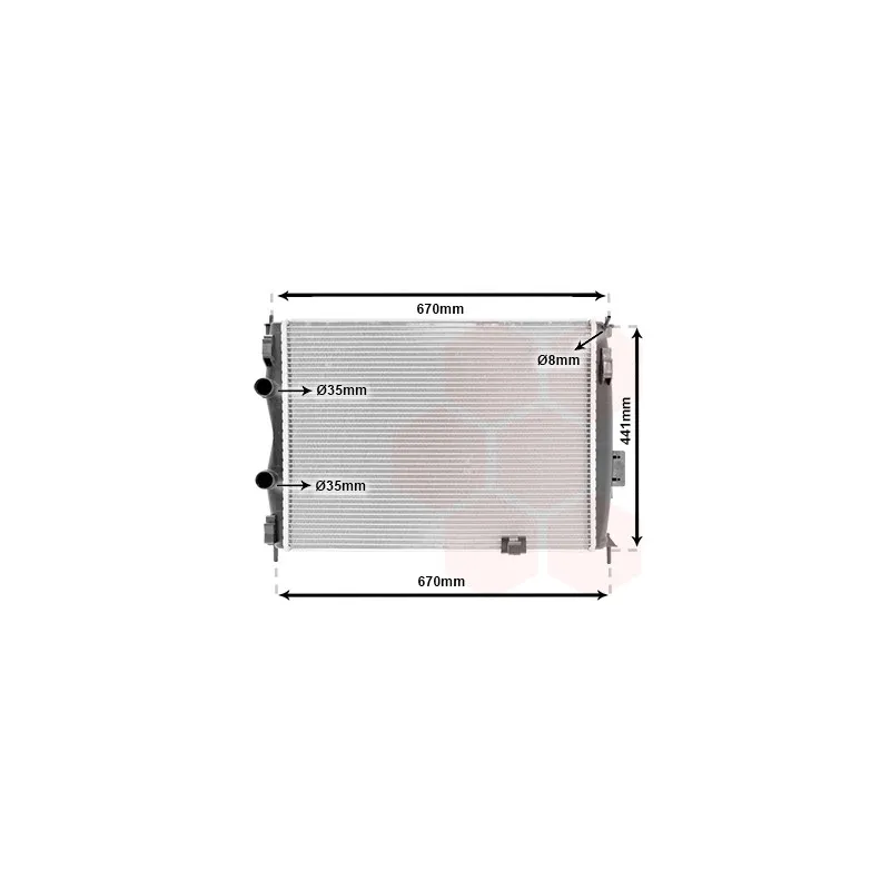 Radiateur, refroidissement du moteur VAN WEZEL 13002280