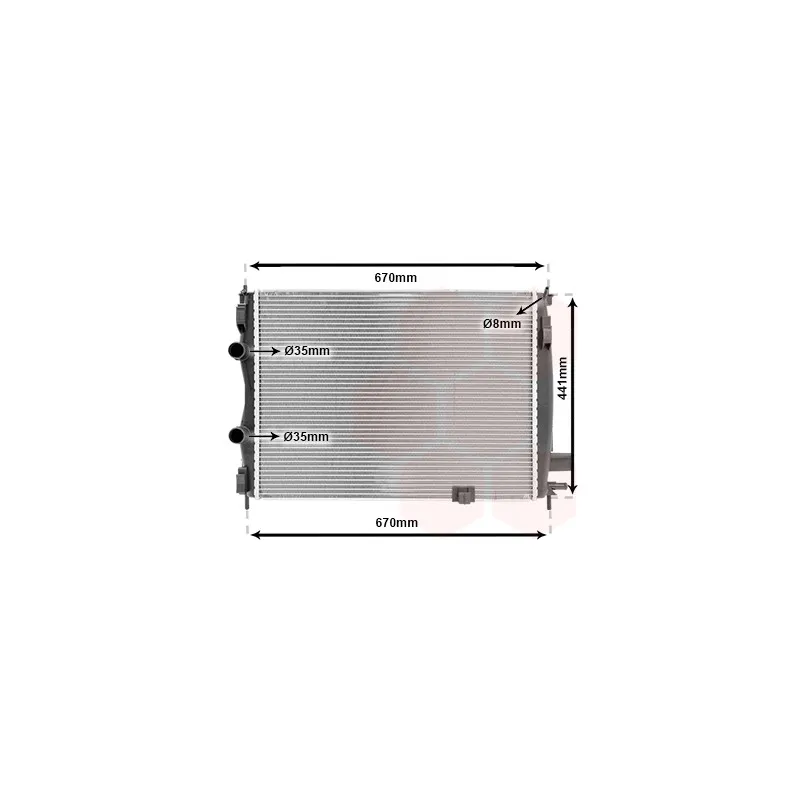 Radiateur, refroidissement du moteur VAN WEZEL 13002287
