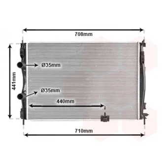 Radiateur, refroidissement du moteur VAN WEZEL 13002288