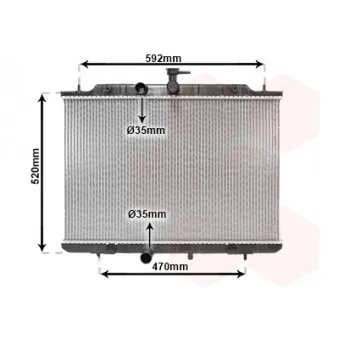 Radiateur, refroidissement du moteur VAN WEZEL 13002291