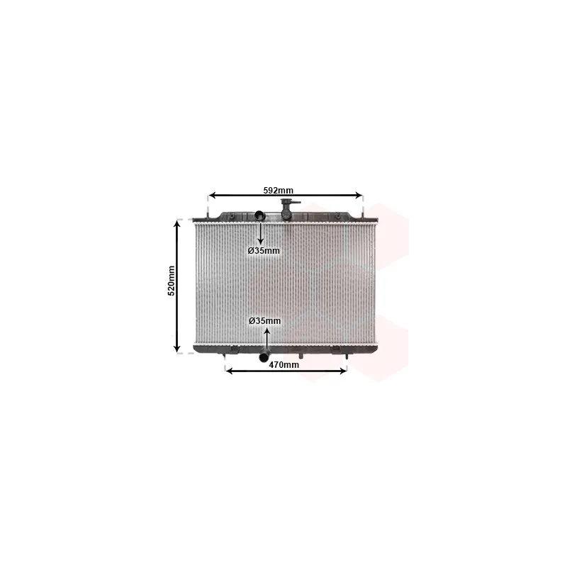 Radiateur, refroidissement du moteur VAN WEZEL 13002291