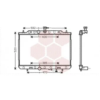 Radiateur, refroidissement du moteur VAN WEZEL 13002292