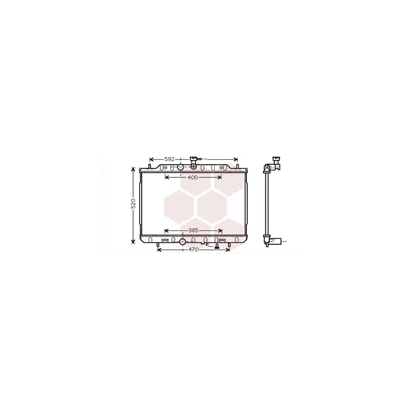 Radiateur, refroidissement du moteur VAN WEZEL 13002292