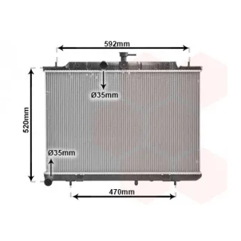 Radiateur, refroidissement du moteur VAN WEZEL 13002293