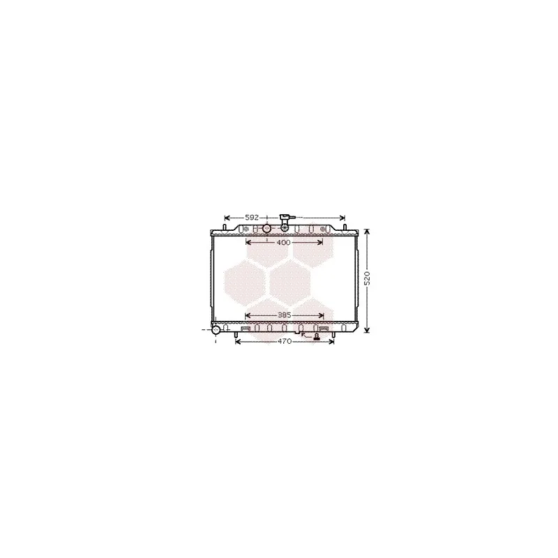 Radiateur, refroidissement du moteur VAN WEZEL 13002294