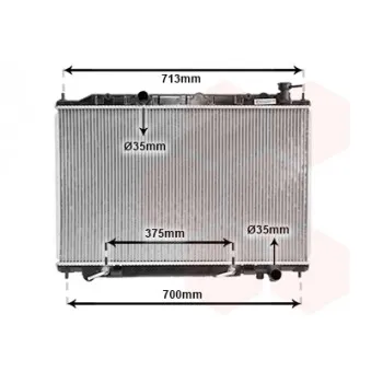Radiateur, refroidissement du moteur VAN WEZEL 13002295