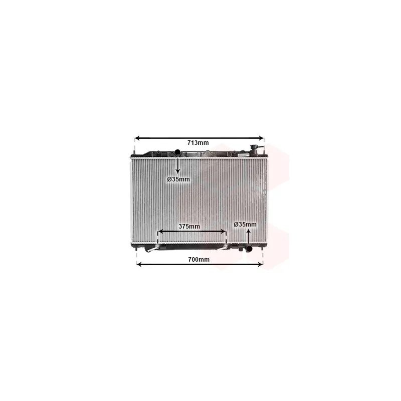 Radiateur, refroidissement du moteur VAN WEZEL 13002295