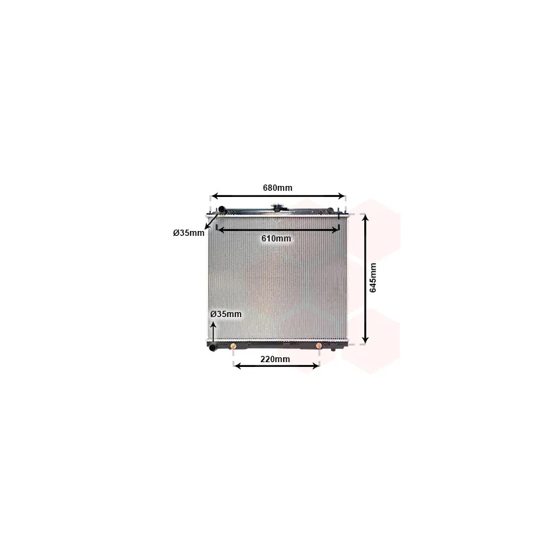 Radiateur, refroidissement du moteur VAN WEZEL 13002297