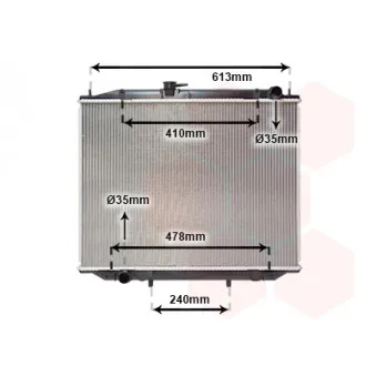 Radiateur, refroidissement du moteur VAN WEZEL 13002300